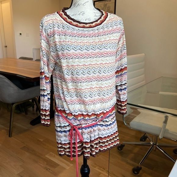 Missoni Zigzag VTG Italian Open Knit Sweater - M - Picture 3 of 9
